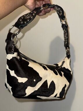 Mini Handheld Cowprint Pony Hair Purse